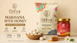 Premium Raw Makhana 150g with FREE 50g Pure Honey  Healthy Fox Nuts  High Protein - Image 3