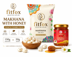 Premium Raw Makhana 150g with FREE 50g Pure Honey  Healthy Fox Nuts  High Protein - Image 4