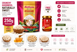 Premium Raw Makhana 250g with FREE 50g Pure Honey Healthy Fox Nuts  High Protein - Image 5