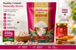 Premium Raw Makhana 250g with FREE 50g Pure Honey Healthy Fox Nuts  High Protein - Image 6