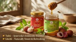 Honey Combo Pack of 2  Litchi Honey & Tulsi Honey  100% Pure & Natural Honey - Image 6
