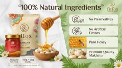 Premium Raw Makhana 150g with FREE 50g Pure Honey  Healthy Fox Nuts  High Protein - Image 6