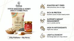 Premium Raw Makhana 150g with FREE 50g Pure Honey  Healthy Fox Nuts  High Protein - Image 7