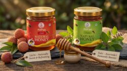 Honey Combo Pack of 2  Litchi Honey & Tulsi Honey  100% Pure & Natural Honey - Image 9