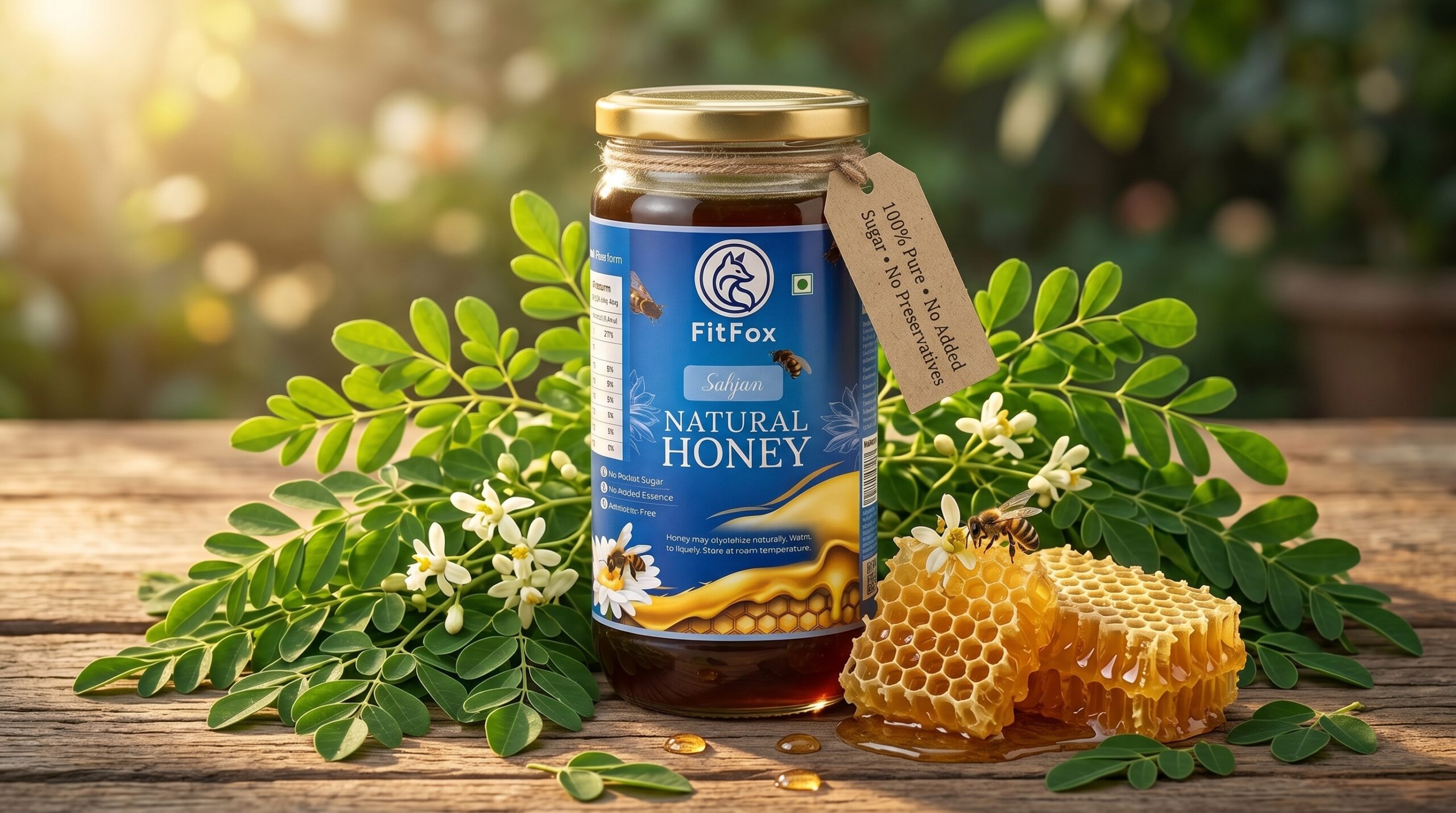 Premium_natural_composition_202604230120 Premium Moringa Honey 100% Pure Natural , Raw & Unprocessed - Image 1