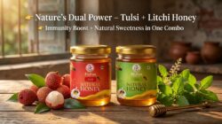 Honey Combo Pack of 2  Litchi Honey & Tulsi Honey  100% Pure & Natural Honey - Image 10