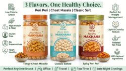 Spicy Lovers Roasted Makhana Combo Pack - Peri Peri, Chaat Masala & Classic Salt  Healthy Fox Nuts Snack - Image 5