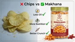 Peri Peri Roasted Makhana Spicy Roasted Fox Nuts  Healthy Light & Crunchy Snack - Image 3